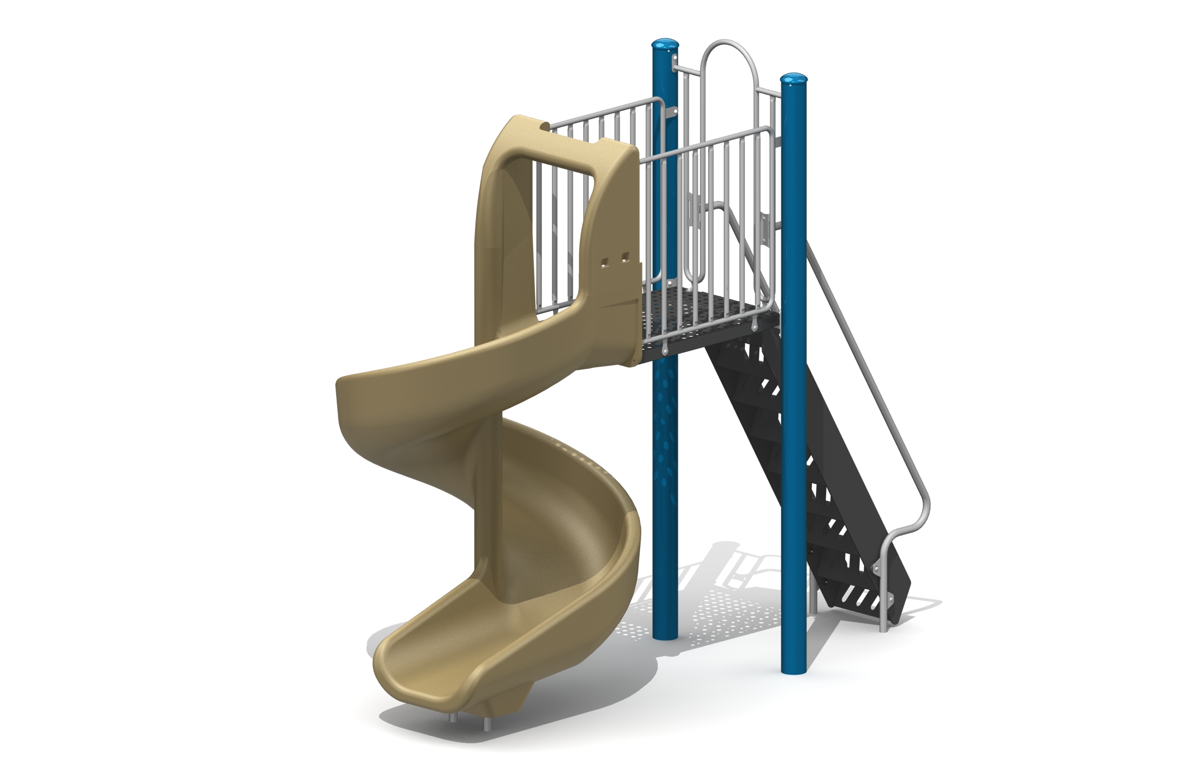 6' Free-standing spiral slide